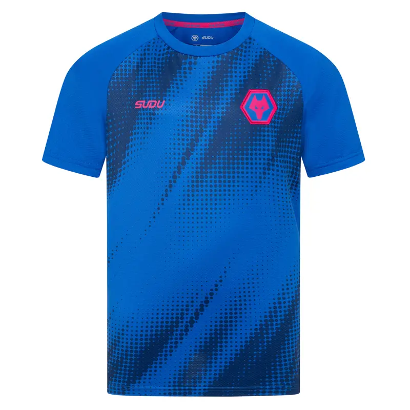 Wolverhampton Wanderers Store | Shop Official 2025-26 Players Training T-Shirt – Blue – Junior Wolves Gear